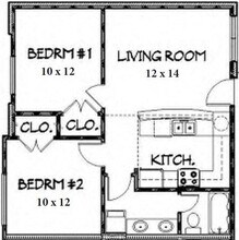 2 Bedroom 131 floor plan